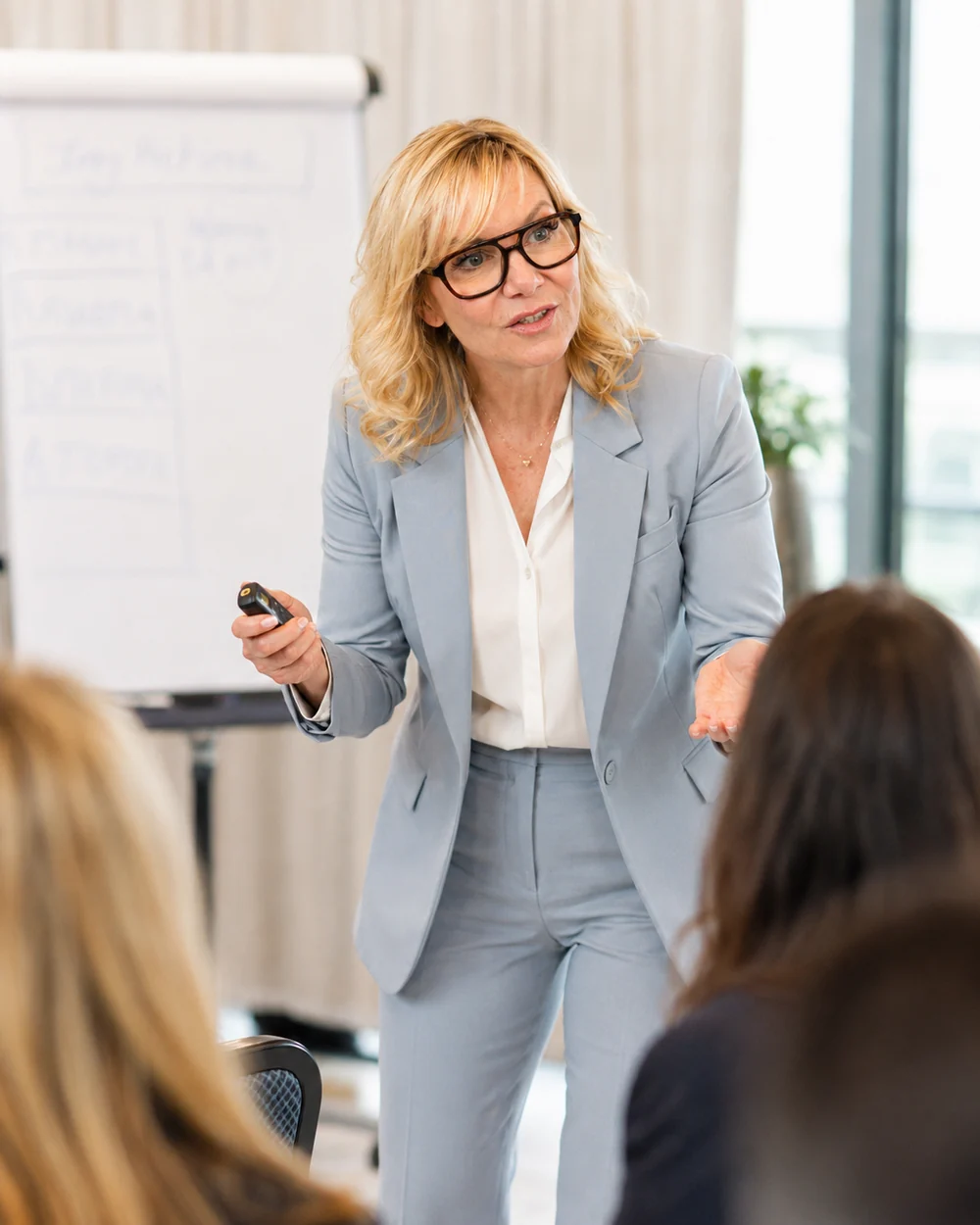 Claudia Mason leading a sales training session